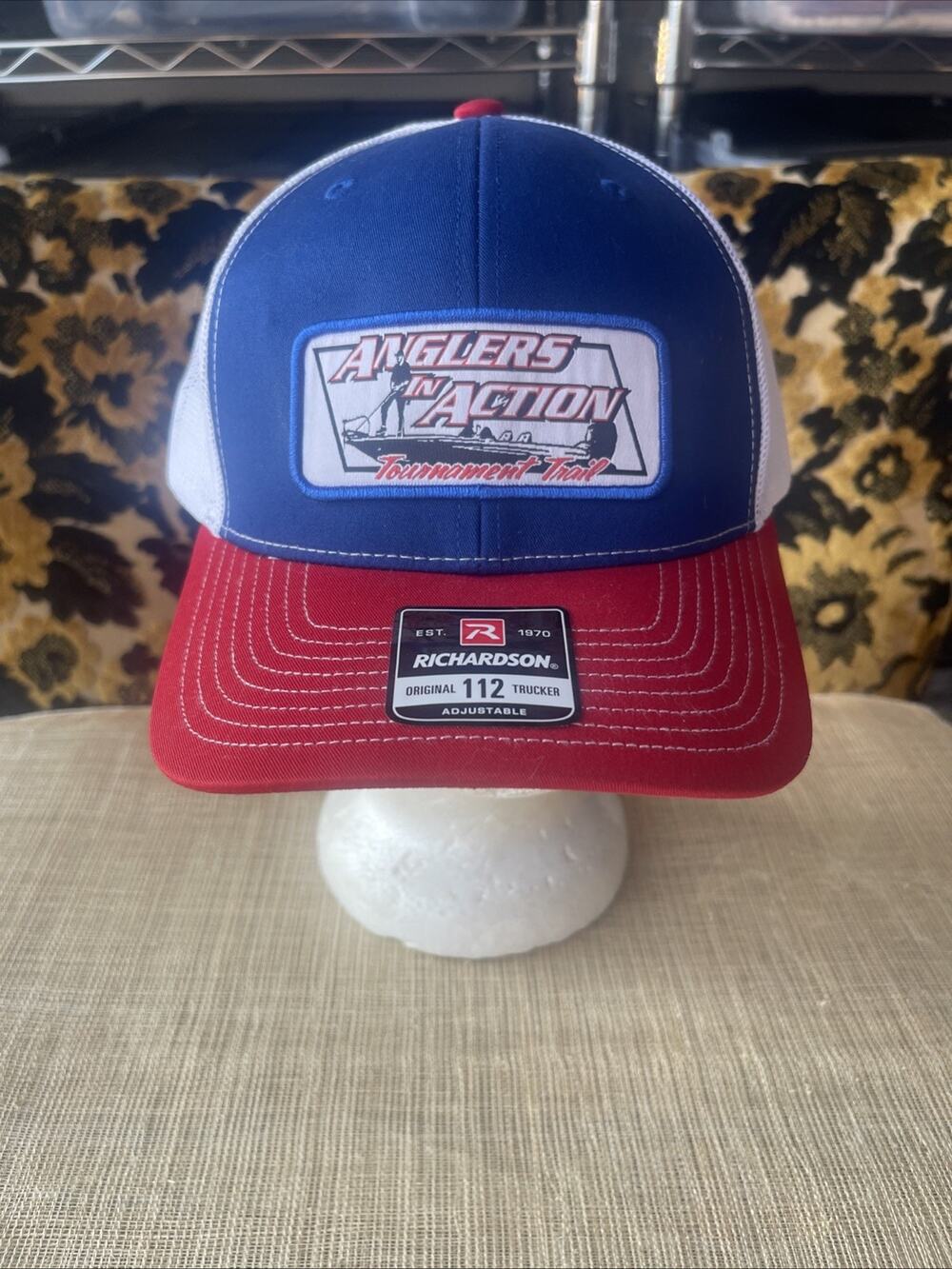 Anglers In Action Tournament Trail Trucker Hat New Snap Back Fishing